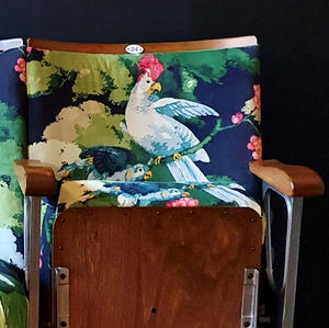 Linwood Jungle Jive Navy velvet fabric