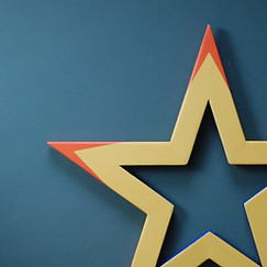 Orange Otter homewares hand painted wooden star
