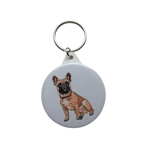 Fawn French Bulldog Keyring