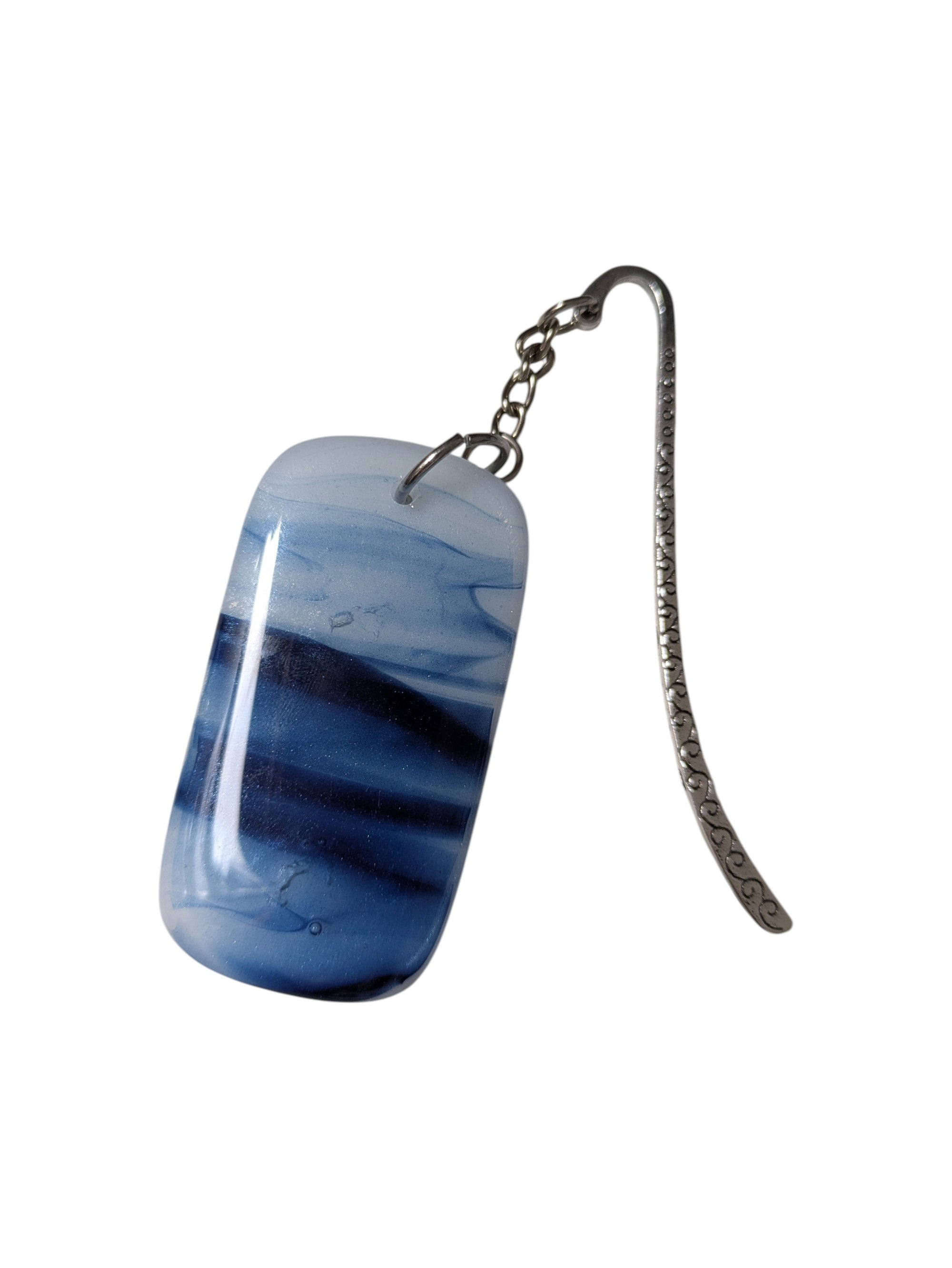 Decorative Blue Glass Bookmark