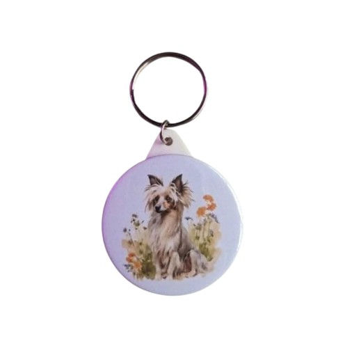 Beautiful Chinese Crested Dog Keyring