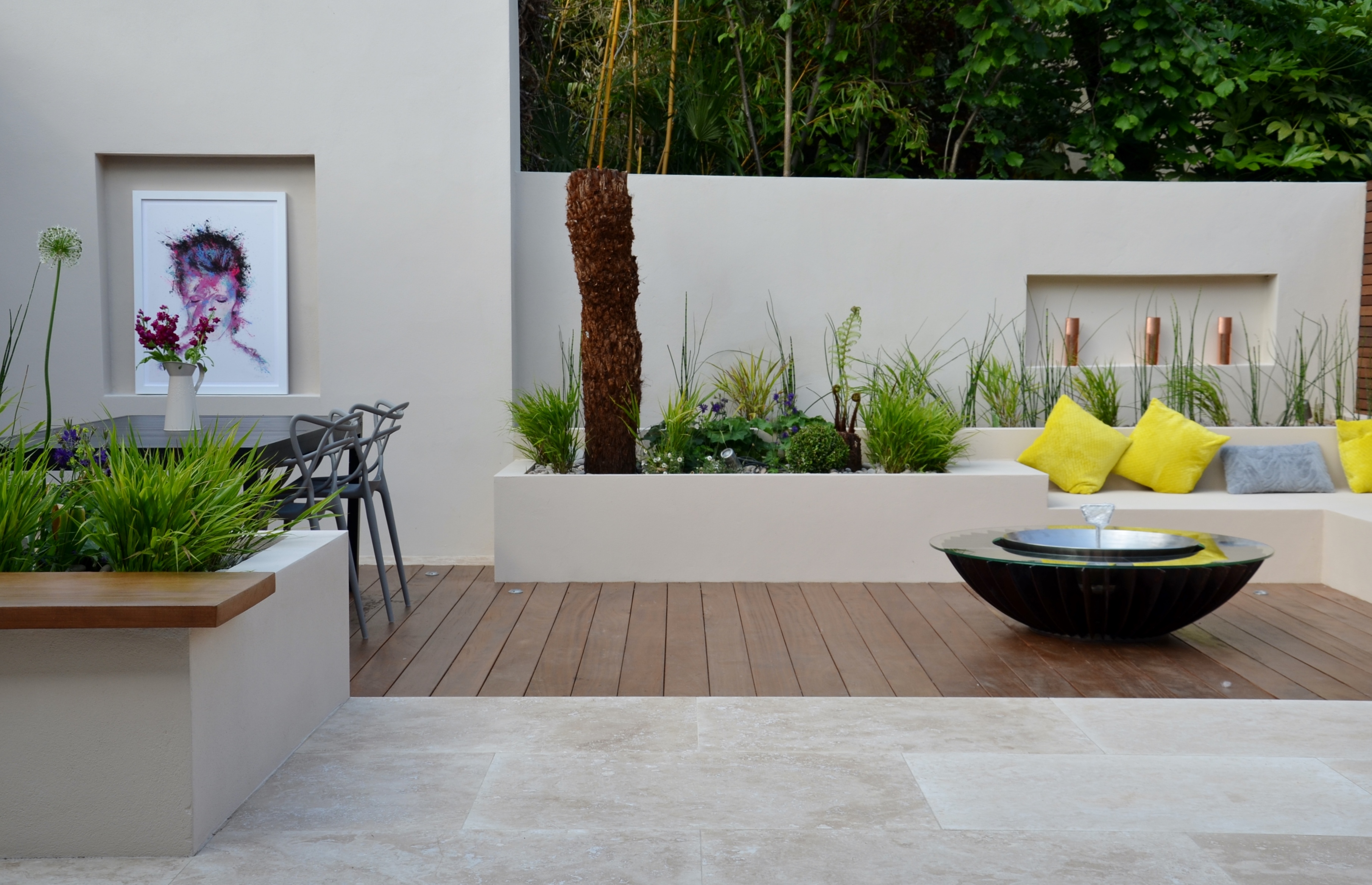 modern garden design outdoor room with kitchen seating mayfair