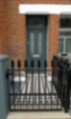 metal edwardian victorian rail and gate london grey and black clapham
