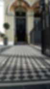 classic 50 black and white victorian mosaic tile path