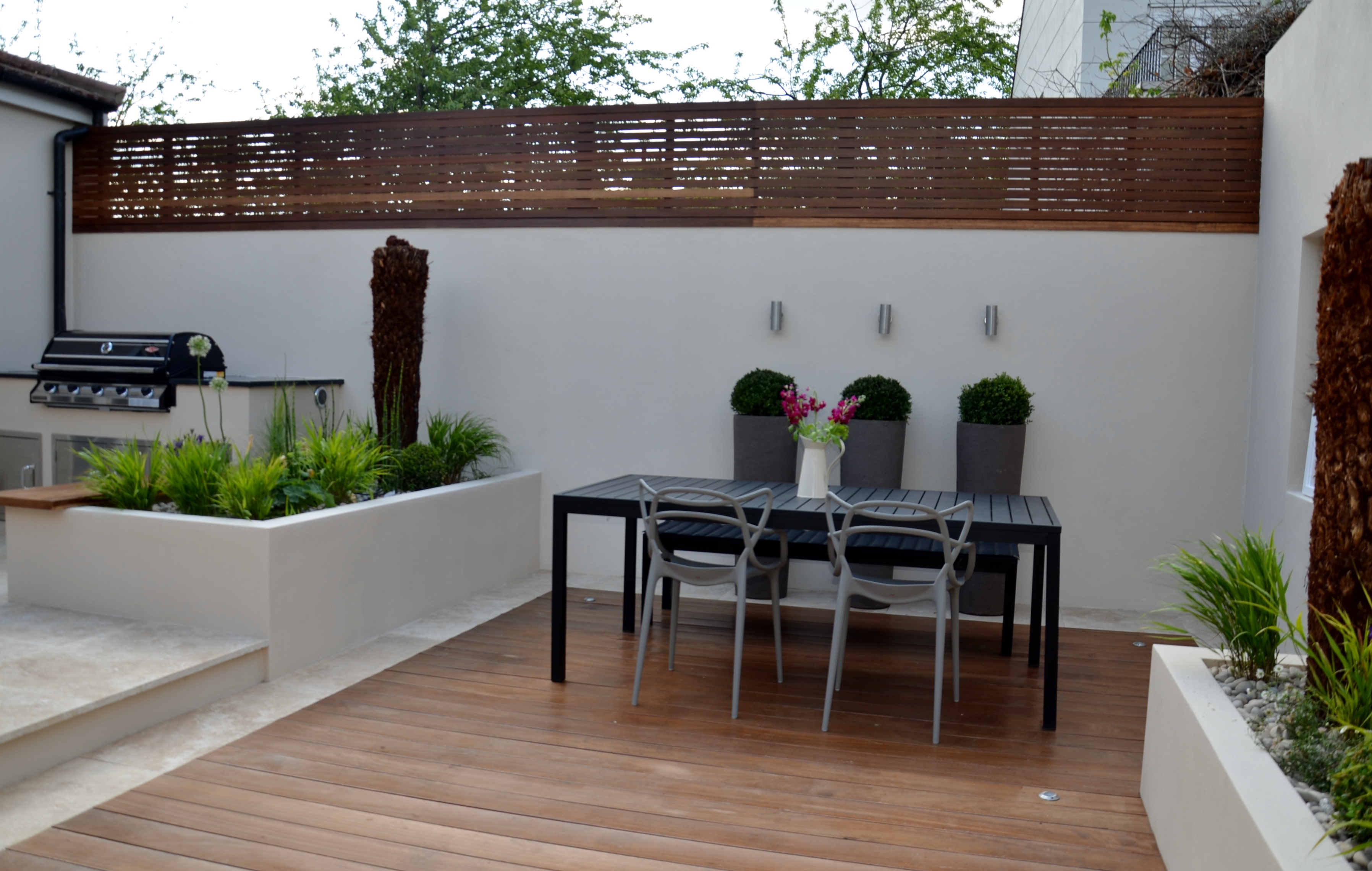 modern garden design outdoor room with kitchen seating wimbledon