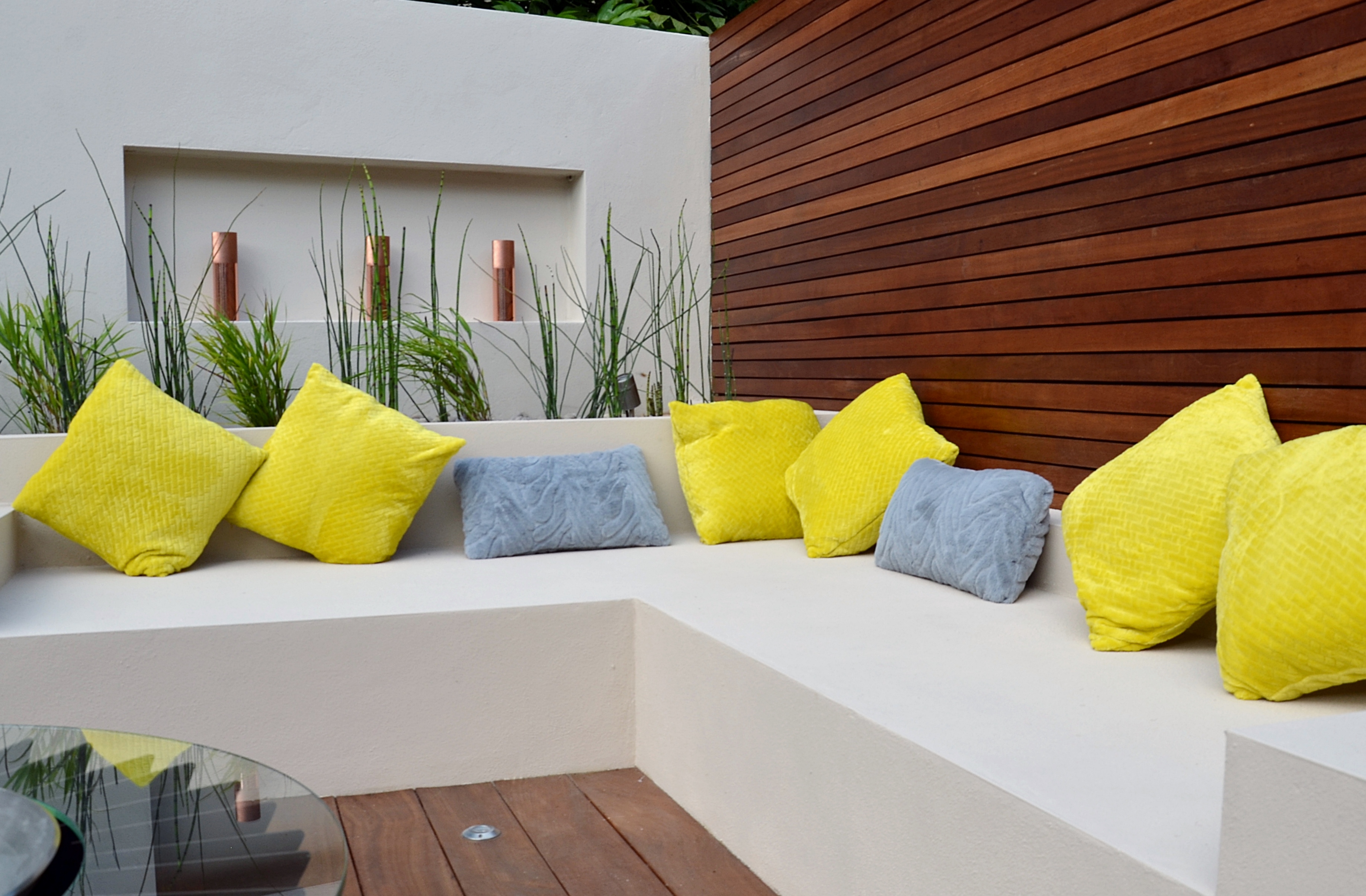 modern garden design outdoor room with kitchen seating kingston