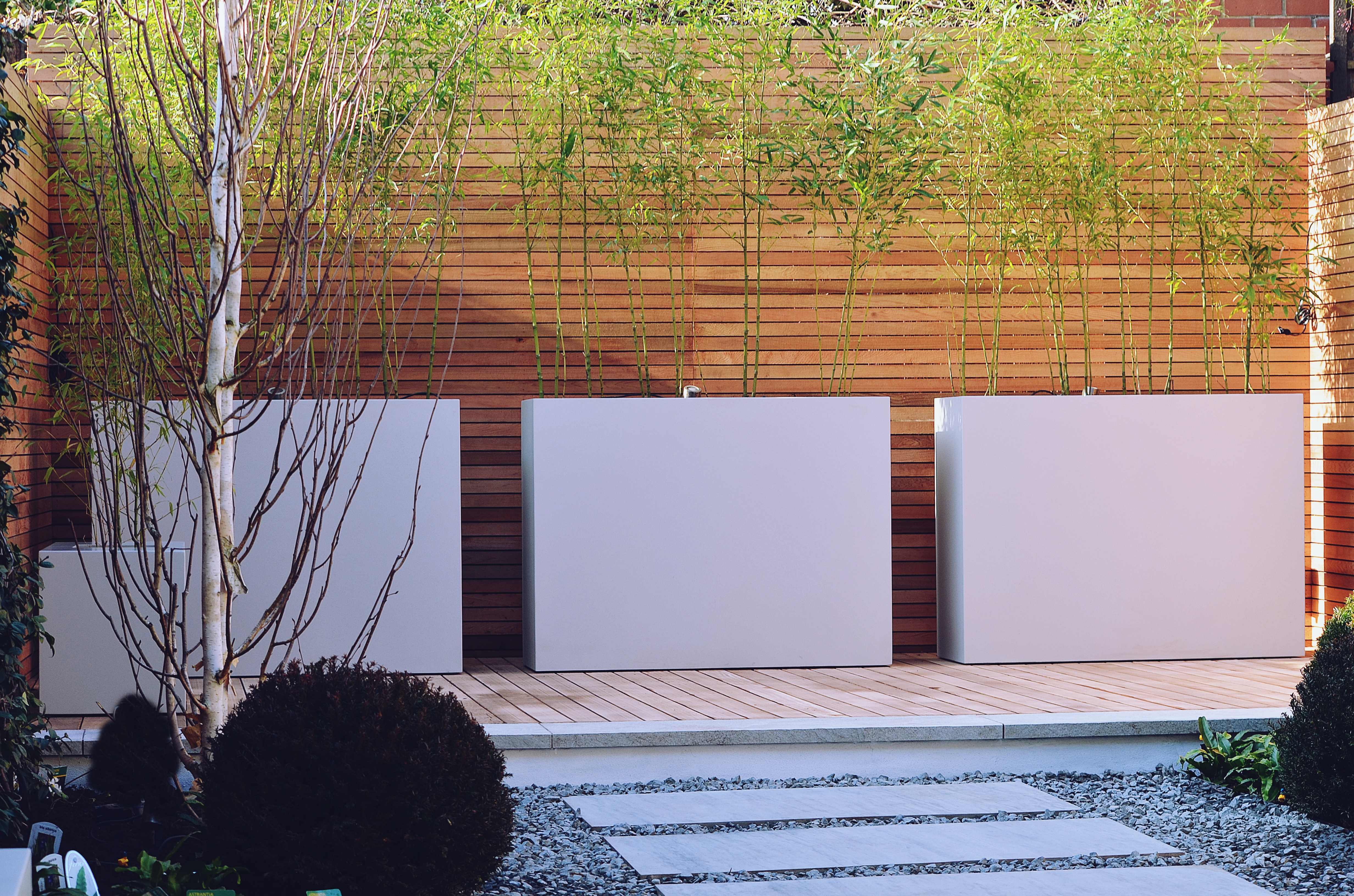Garden builders Anewgarden Modern contemporary style London planters