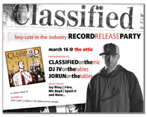 2005 - Live - Classified Boy-Cott in the Industry release