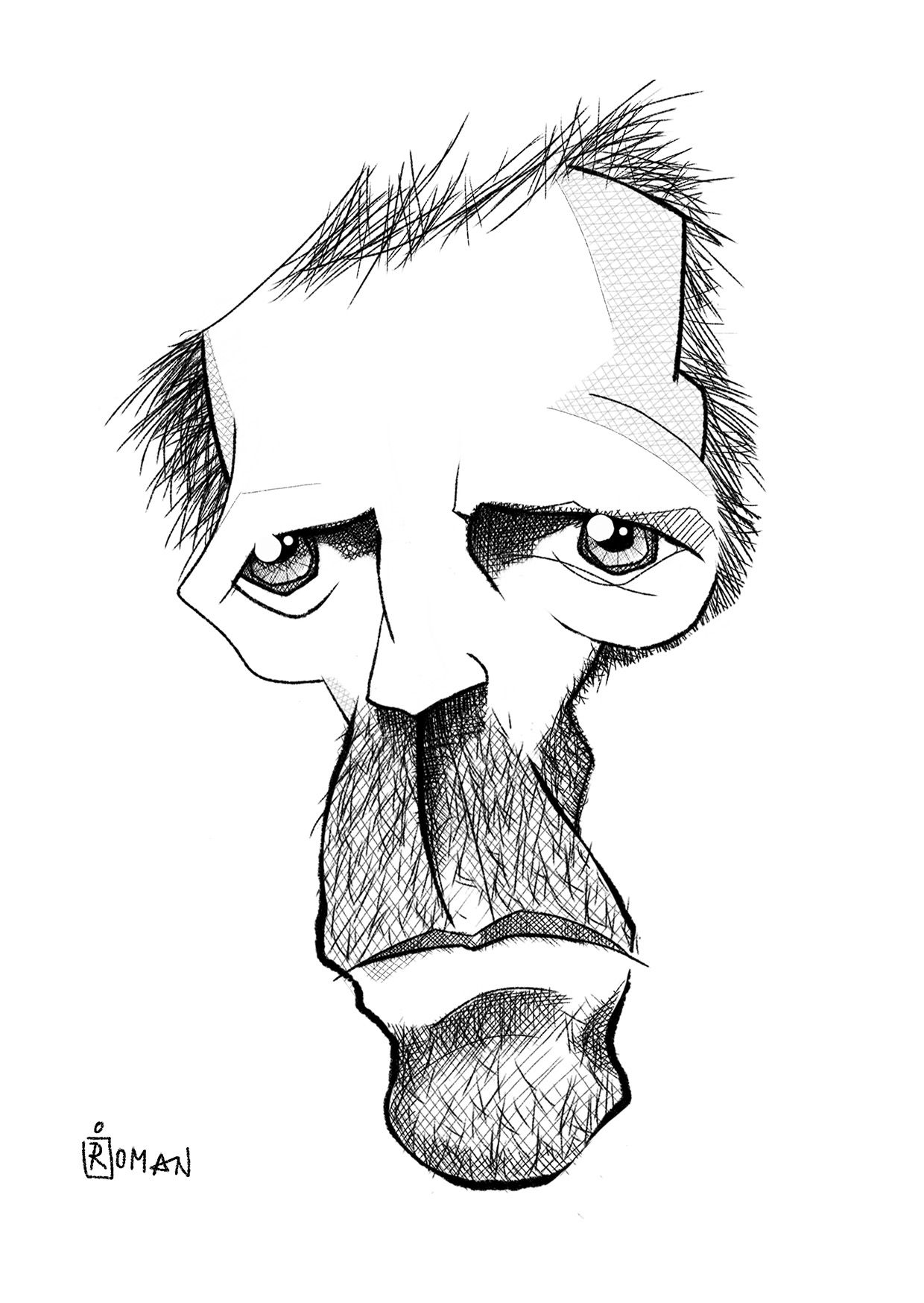 Dr House Postcard Print