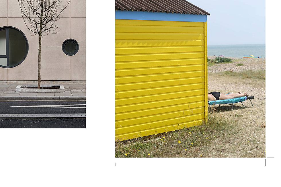 Creative process mock-up and sample pages of new photo-book design by Joe Keating titled Elsewhere, Everywhere