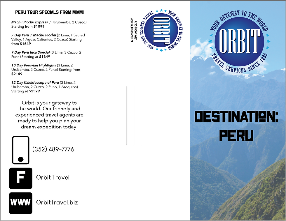 Peru Brochure Outside
