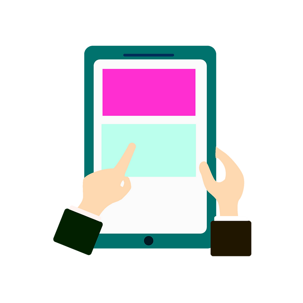 —Pngtree—cartoon playing ipad hand free_4545405.png