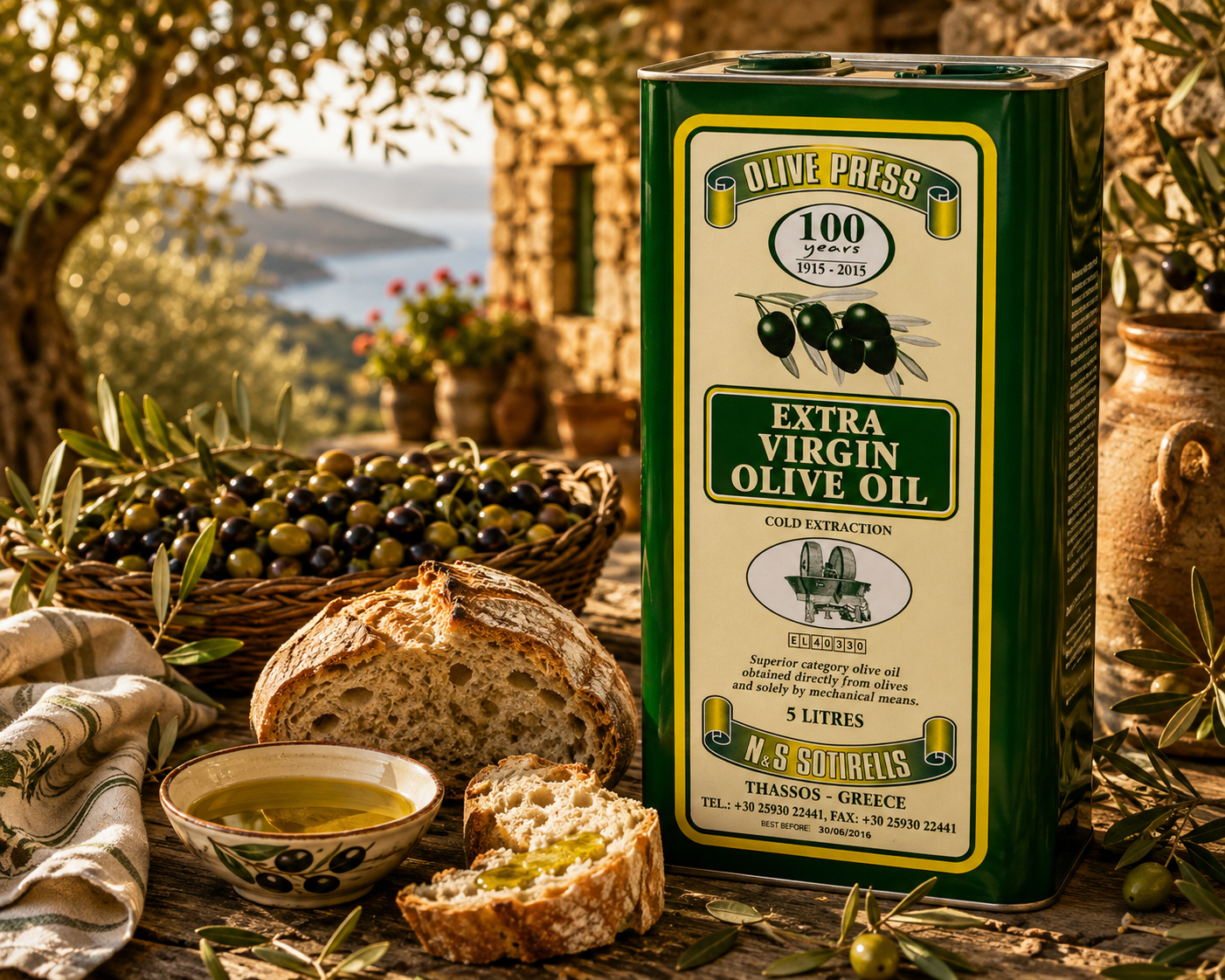Sotirelis Extra virgin olive oil from Thasos