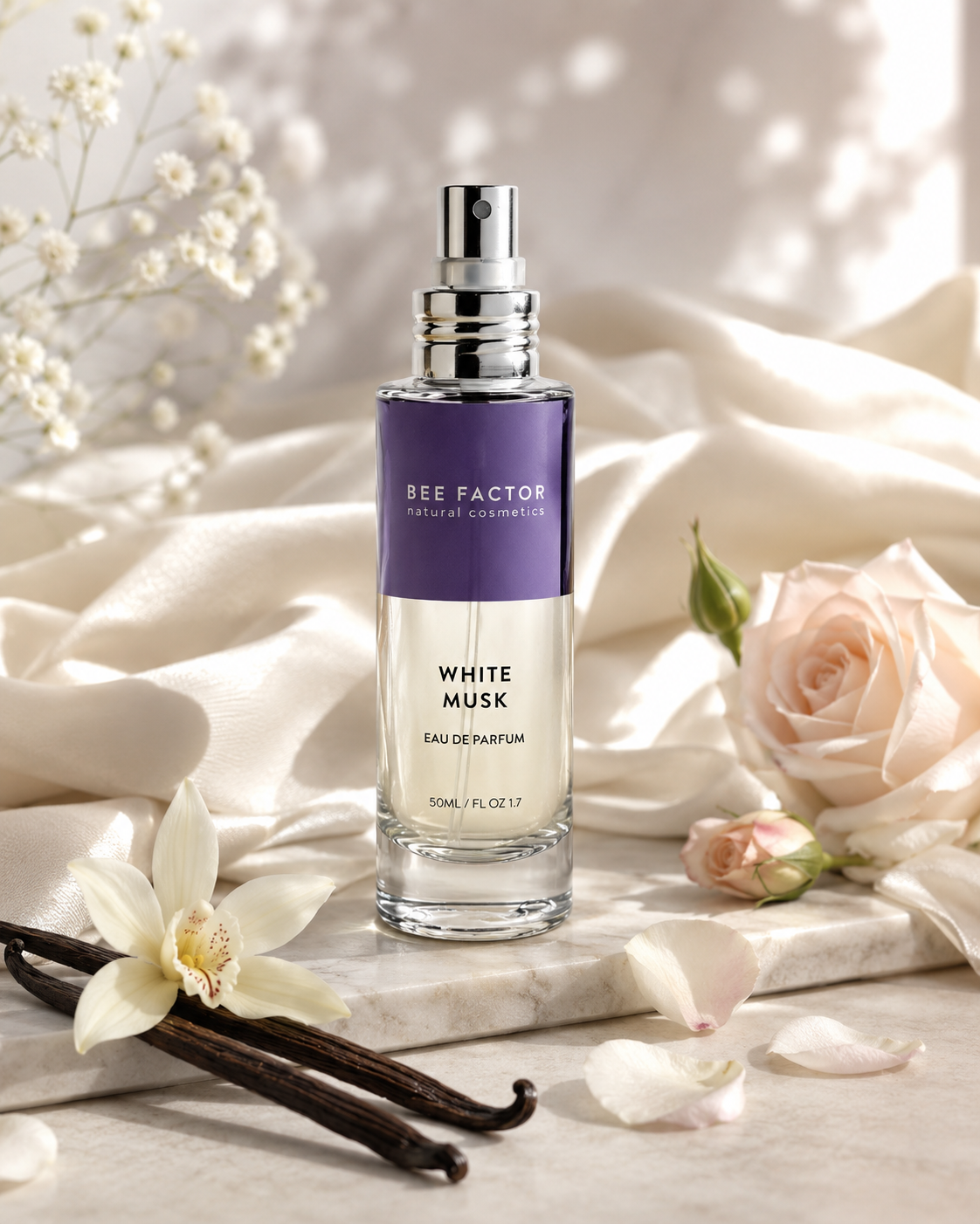 White Moschus Parfüm von Bee Factor mit Rose und Vanille