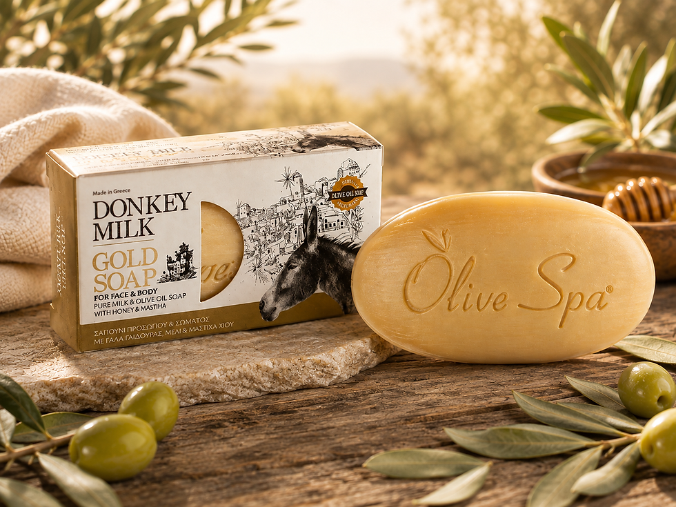 Gold Soap mit Eselsmilch und nativem Olivenöl extra von Olive Spa