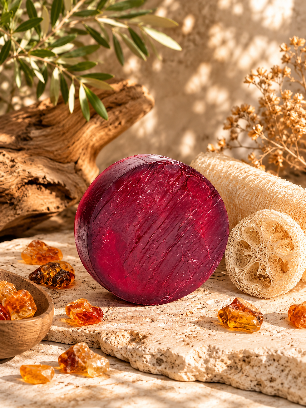 Ambra-Seife mit Luffa – handgefertigte zertifizierte Bio-Kosmetik