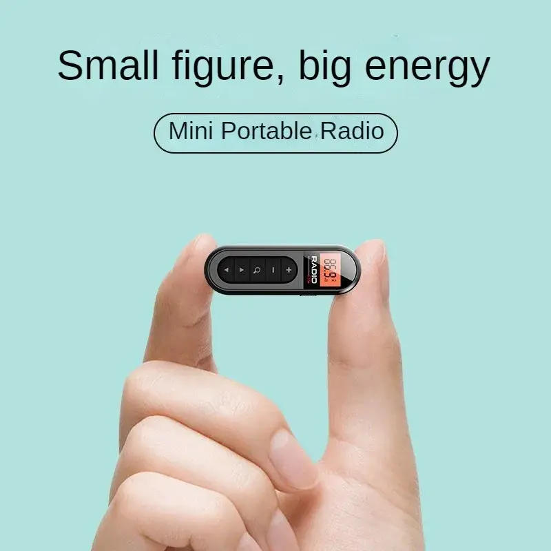 Thumbnail: Mini Portable FM Radio, Multi-functional Pocket Radio for Elderly Outdoor Activi