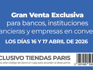 Gran Venta Exclusiva Otoño-Invierno Paris - 16 y 17 de Abril