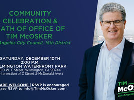 Community Celebration & Oath of Office for Tim McOsker Dec. 10th