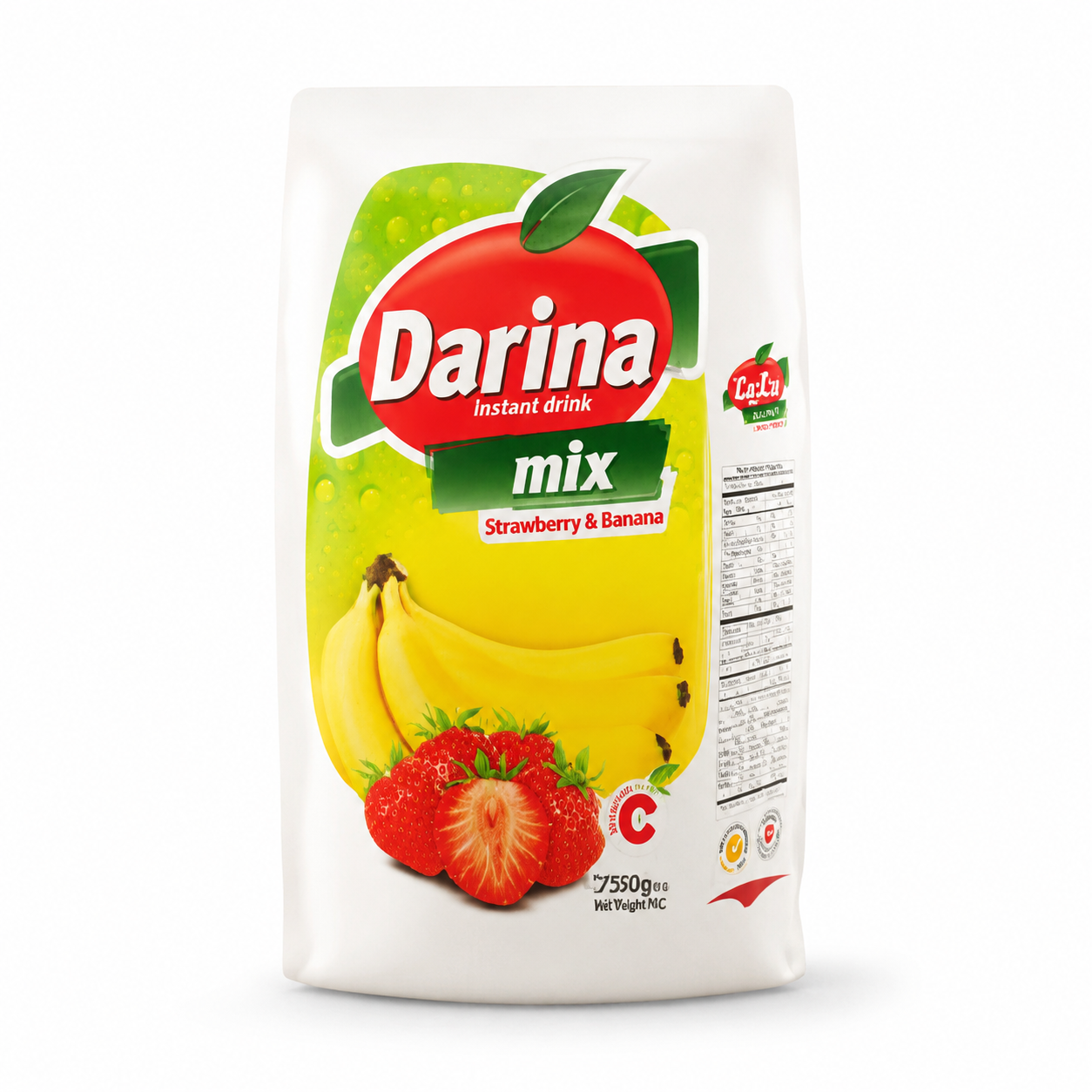 Darina Instant Strawberry & Banana Drink 750g