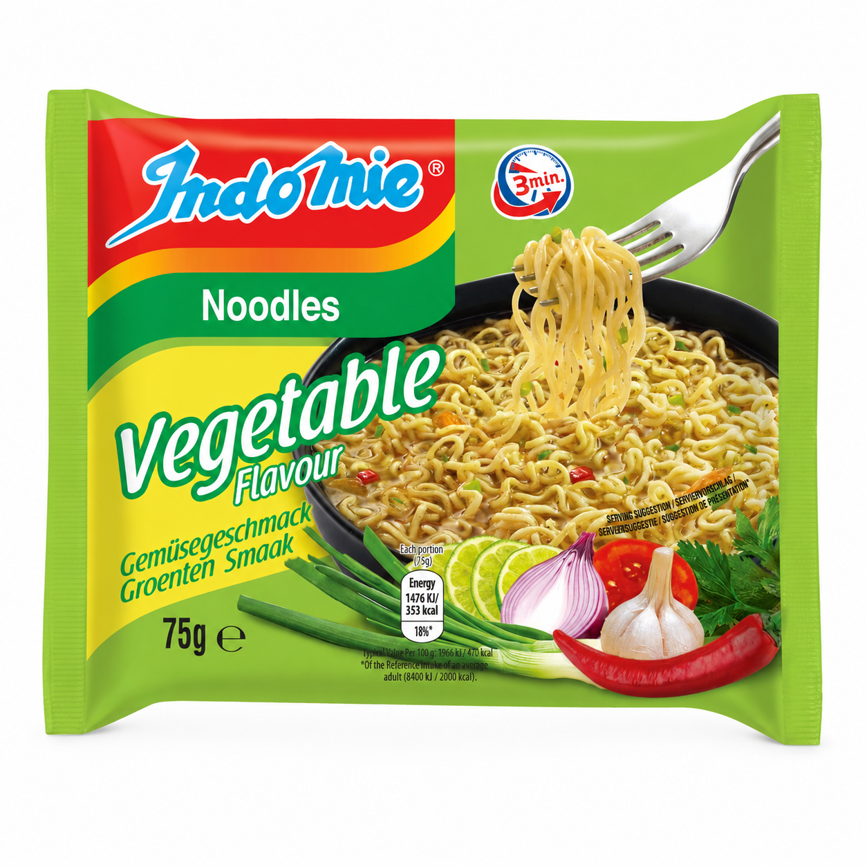 Nouilles instantanées aux légumes Indomie 75 g
