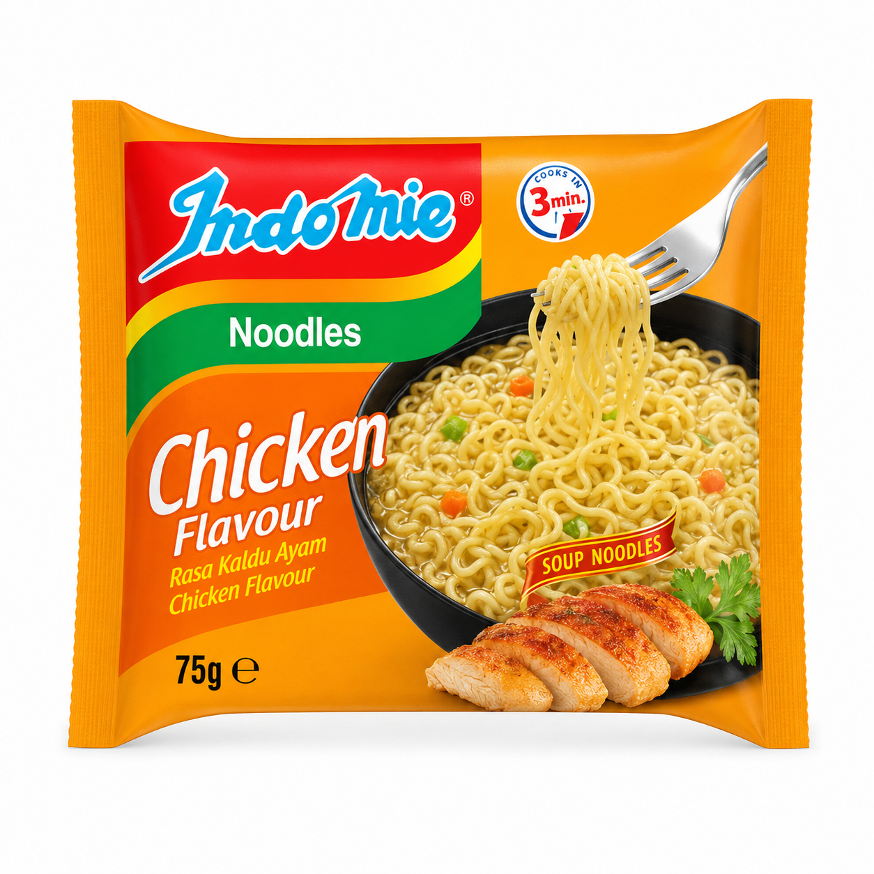 Nouilles instantanées au poulet Indomie 75 g