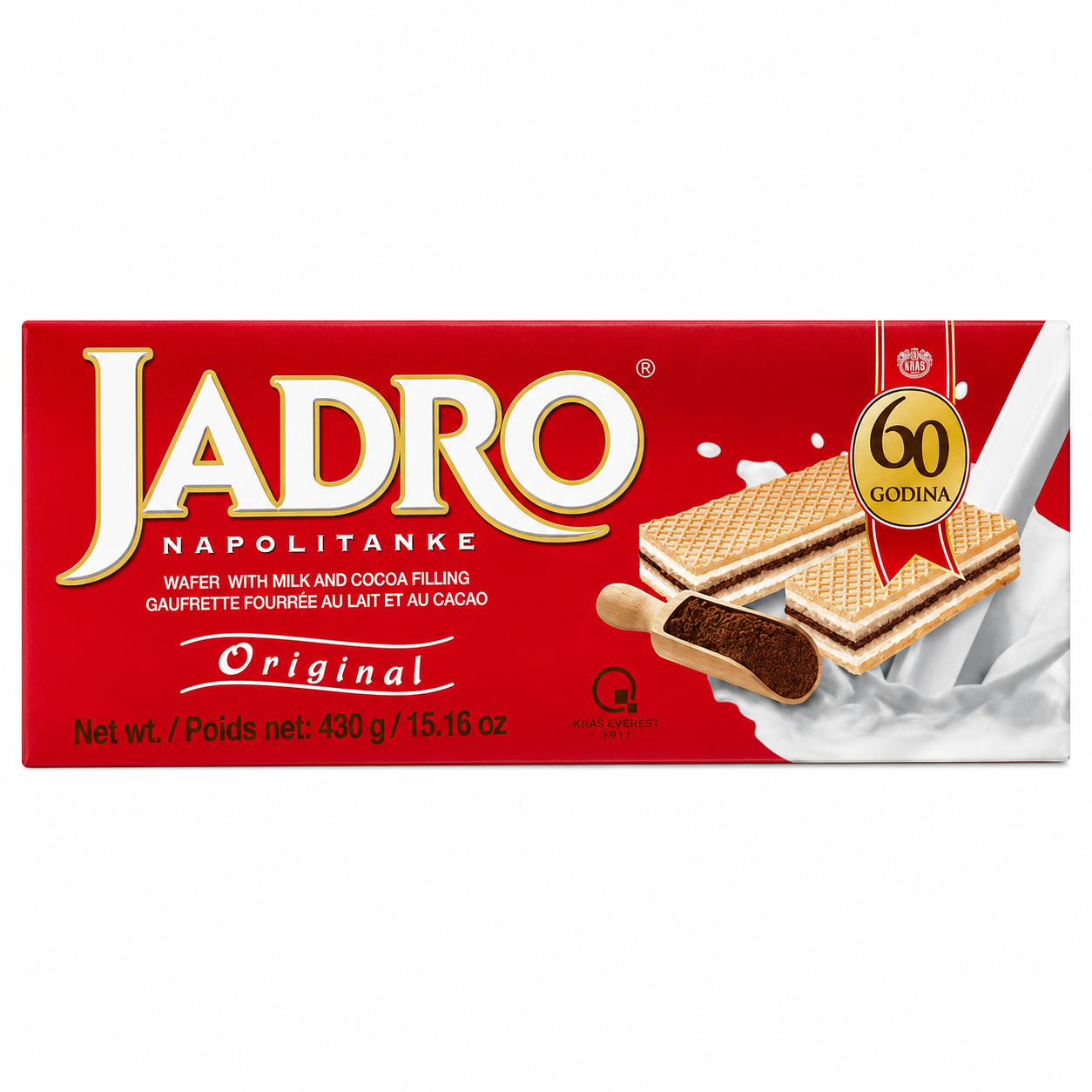 Gaufrette de cacao Jadro 430 g