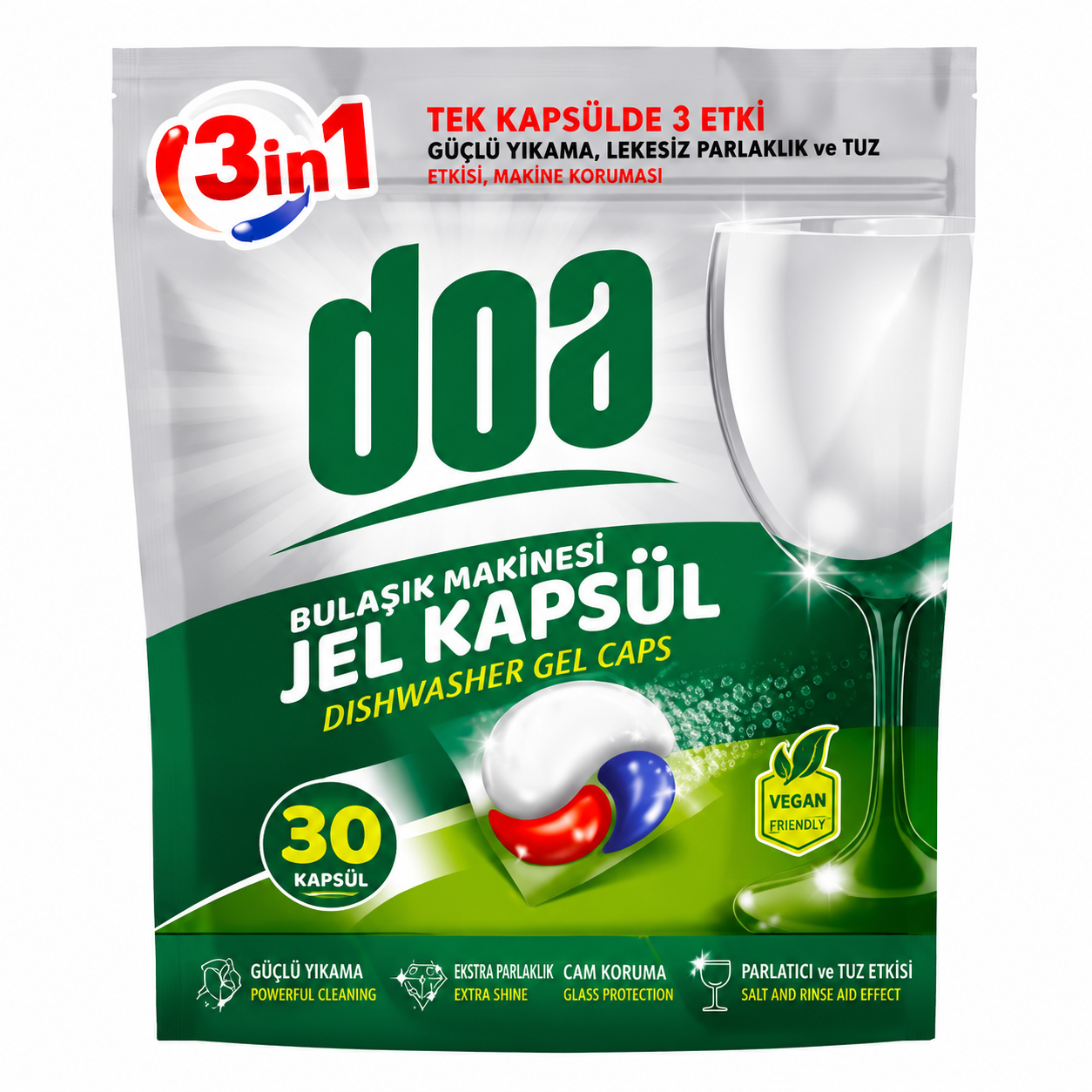 Capsules de gel pour lave-vaisselle Doa 30 pièces – 540 g