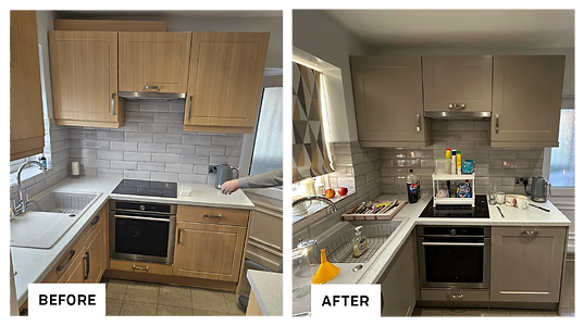 Kitchen door replacement before and after transformation WAKEFIELD