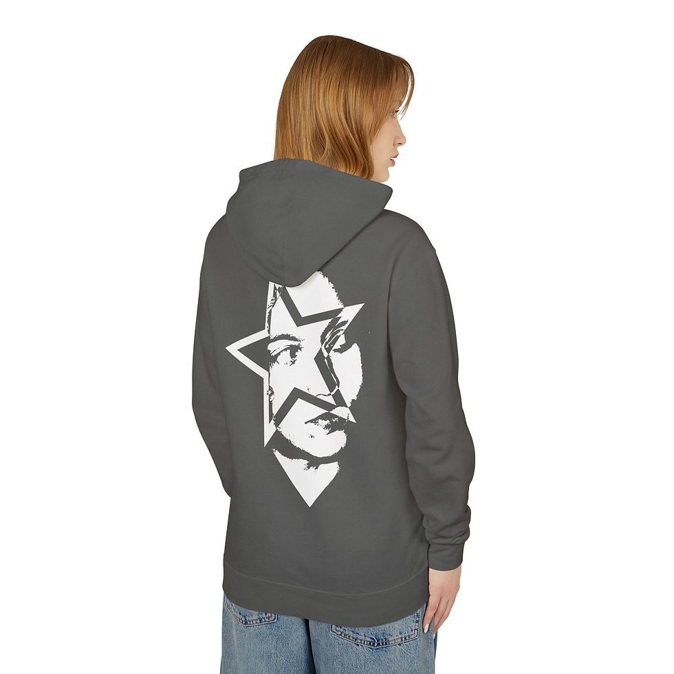 Thumbnail: Divine Star Girl Graphic Hoodie — Inspirational Retro Portrait Hooded Sweatshirt