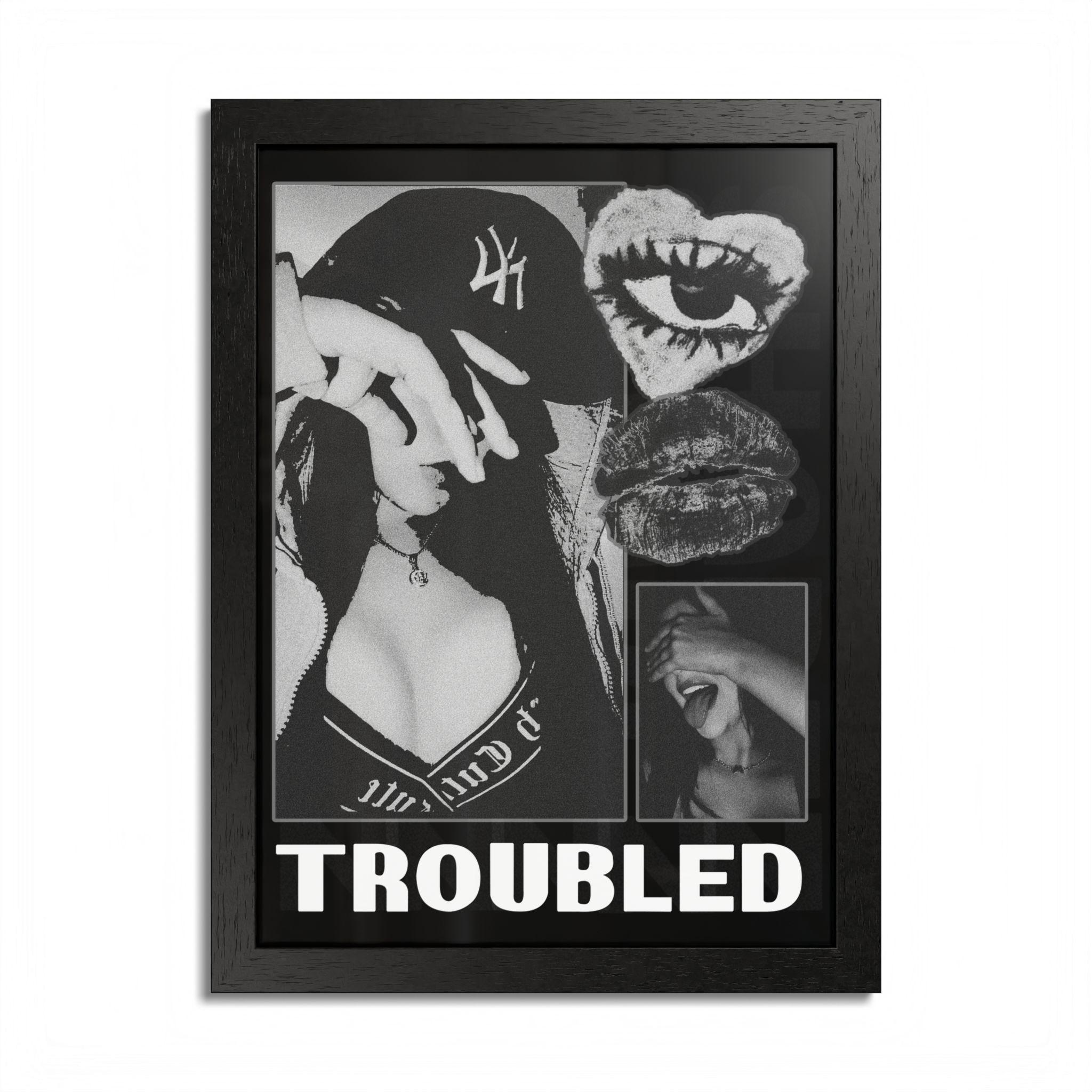 Troubled Collage Framed Poster