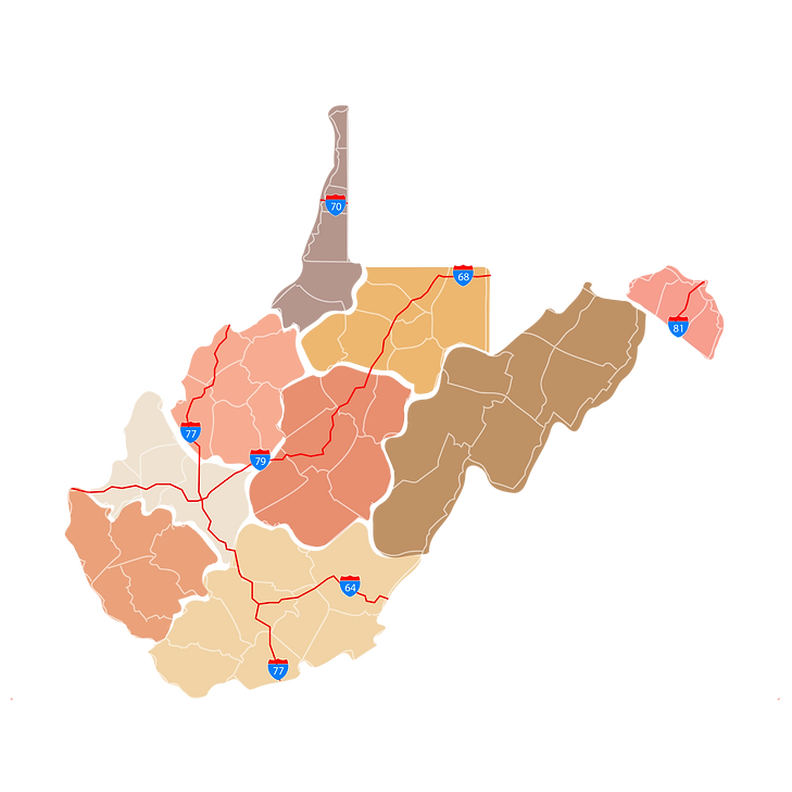 map_of_wv_revisedregions_counties_inters