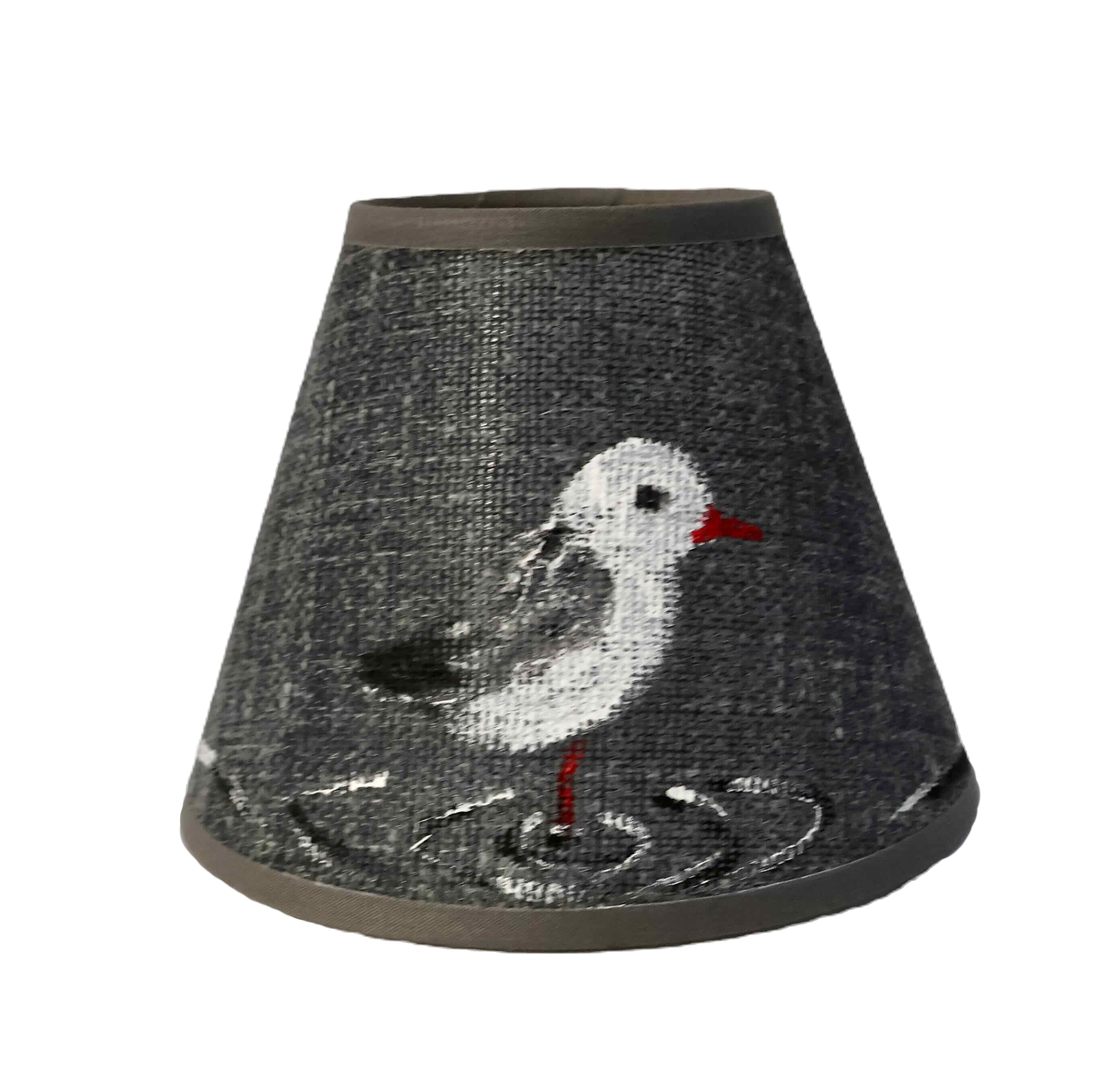 Mouette droite sur Abat-jour Pince Ø 14 cm gris foncé