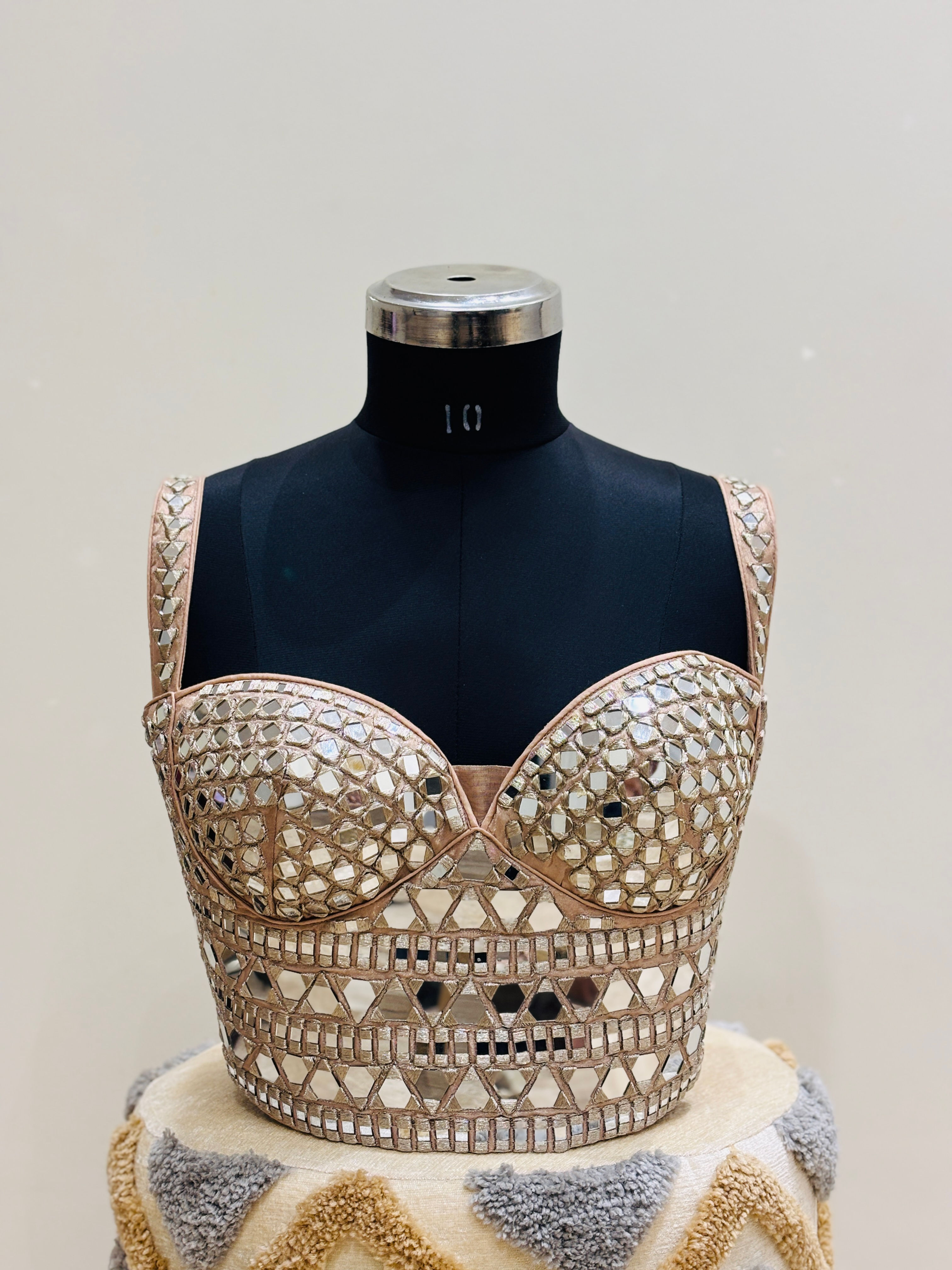 Original Thread and mirror work corset