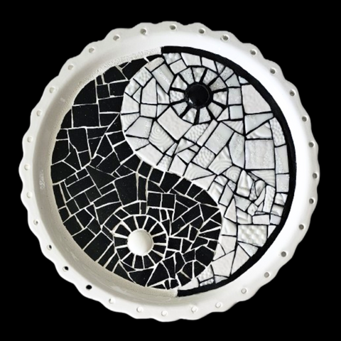 Équilibre Éternel - Mosaïque Yin-Yang en relief