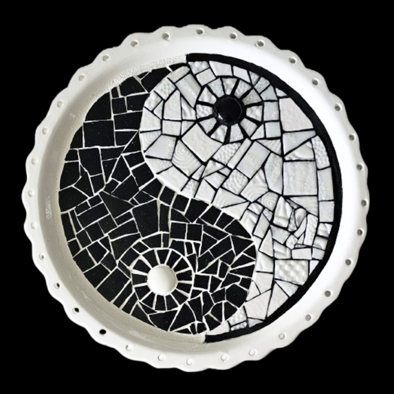 Équilibre Éternel - Mosaïque Yin-Yang en relief