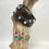Thumbnail: Dark brown woven beaded cuff set