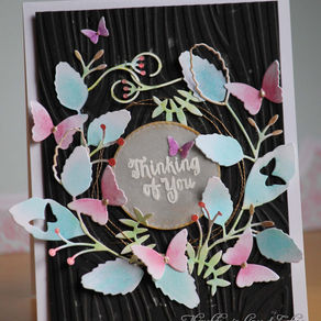 Butterfly Tendrils with Gelatos & Black Cardstock