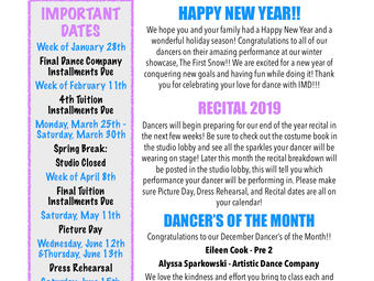 January 2019 Newsletter