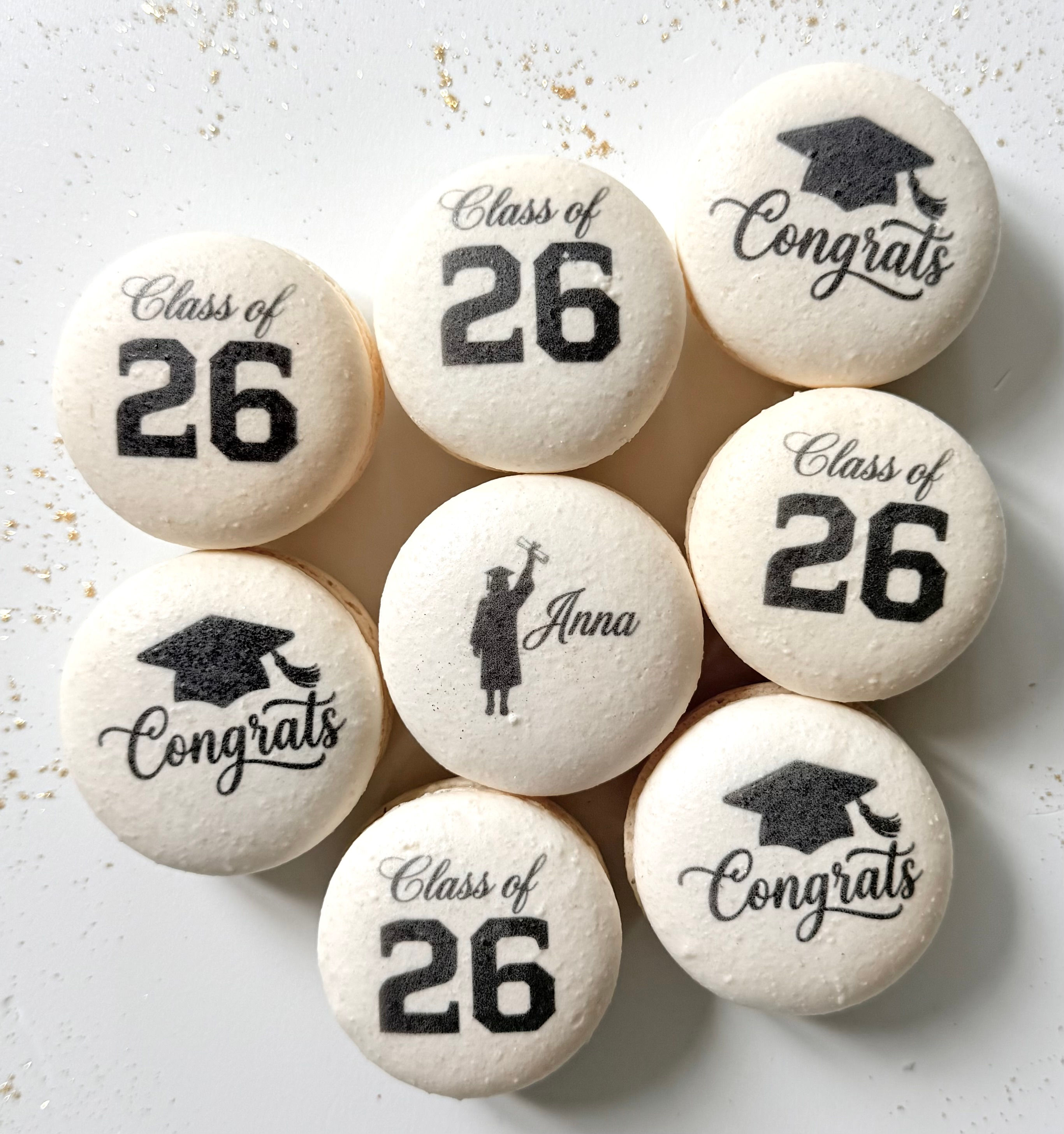 Classic Graduation Macarons
