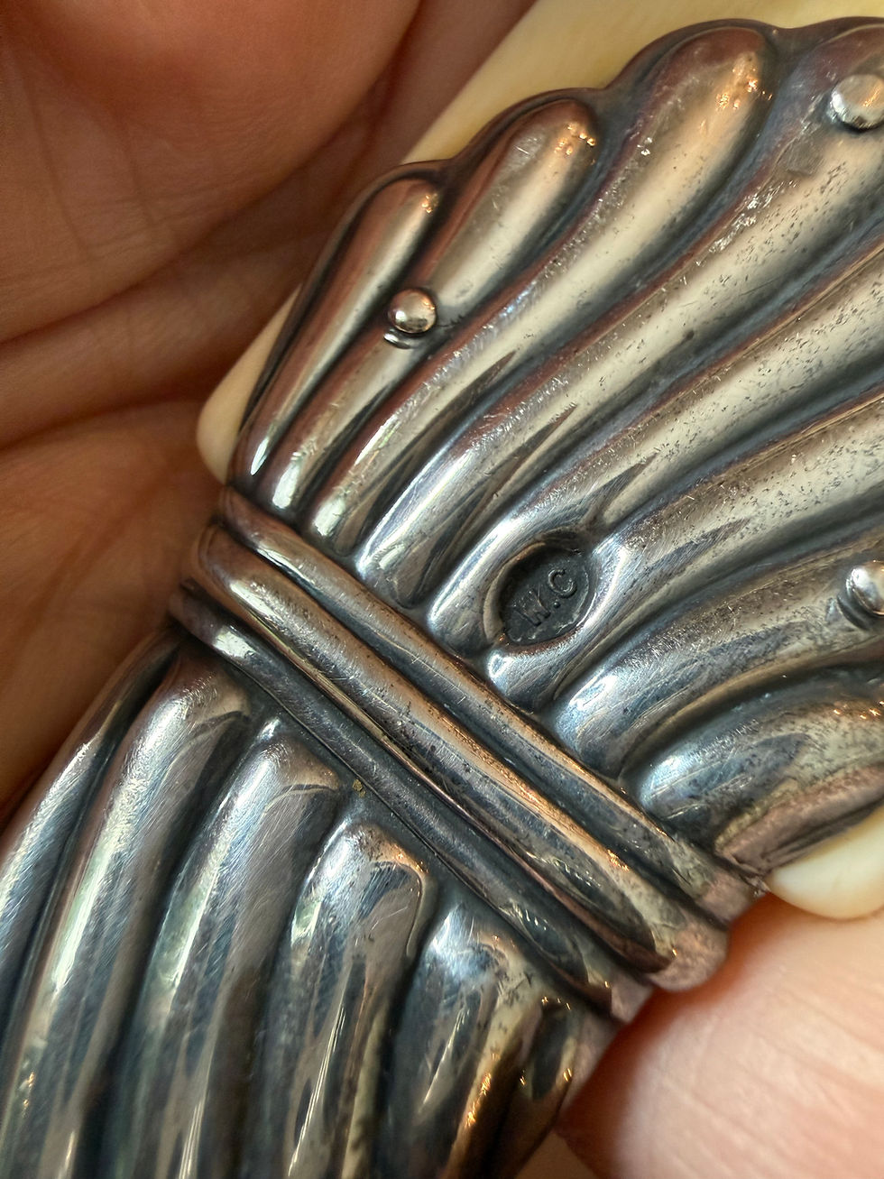 Thumbnail: 19thc English Sterling Silver & Ivory Page Turner 