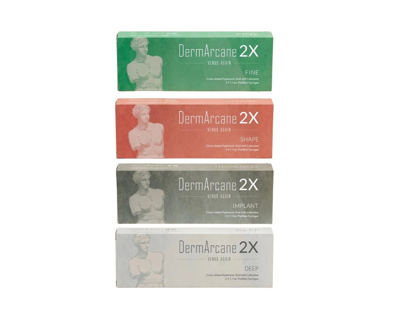 DERMARCANE 2X - CROSS-LINKED HYALURONIC ACID 24 MG/ML / 2 X 1.1 ML