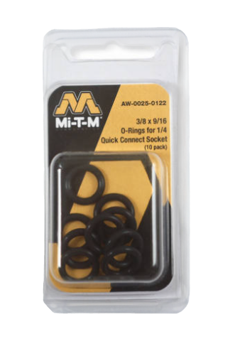 Mi-T-M O-Rings 10 Pack, 3/8" x 9/16 in" for 1/4" Quick Connect Socket