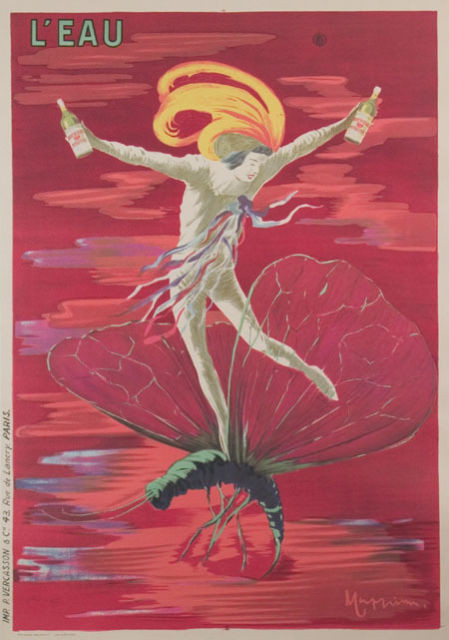 VINTAGE POSTER L'EAU 52" x 36"