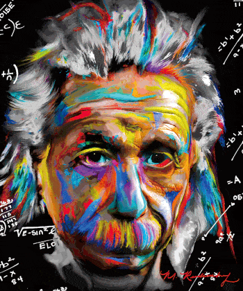 EINSTEIN 28" x 24" 