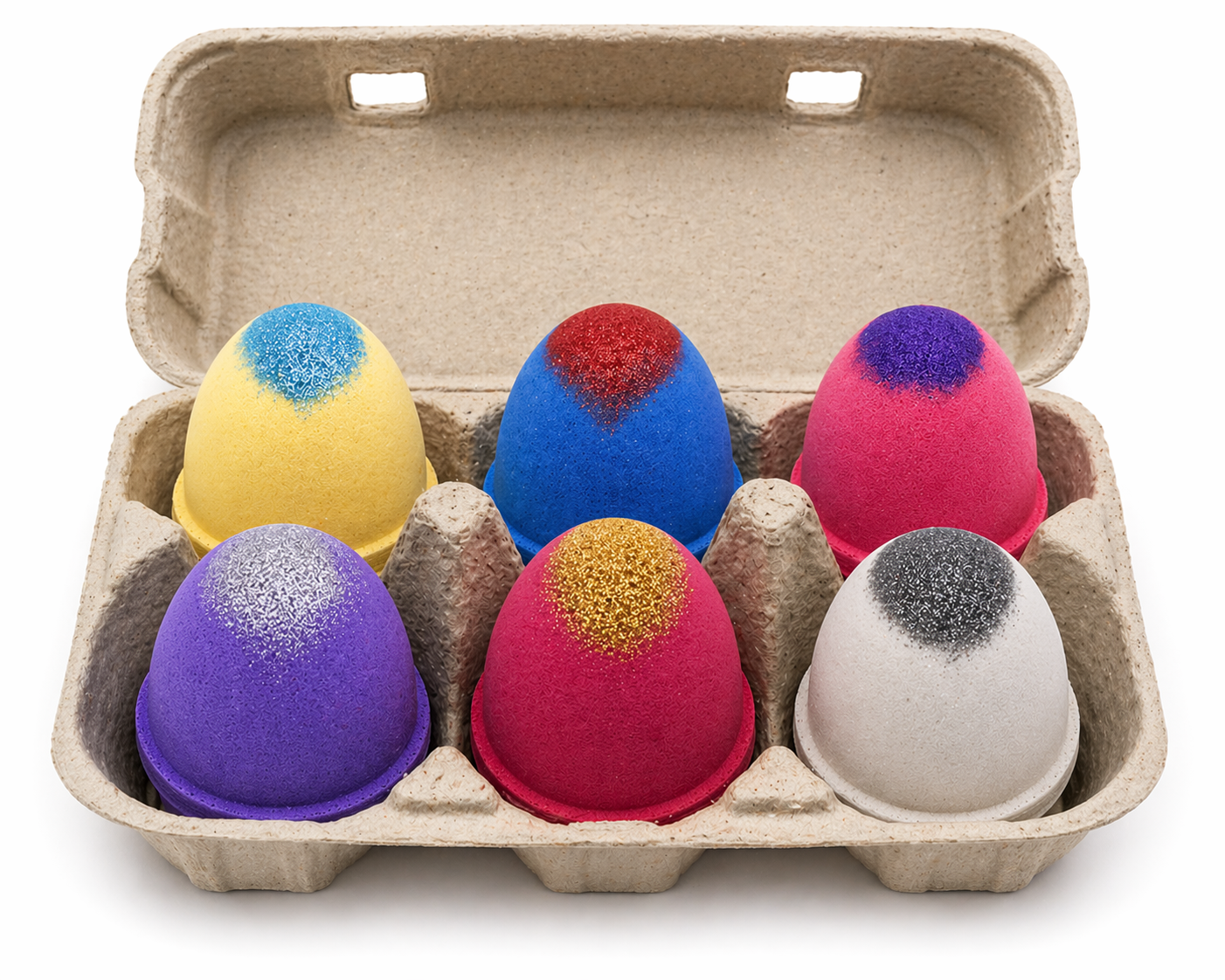 Mixed Box of 6 Egg Bath Bombs