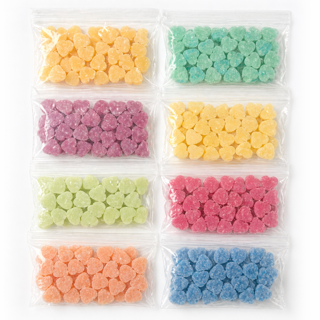 Scented wax melt mini hearts in assorted fragrances – FunkySoap UK