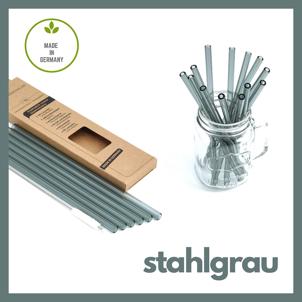 Miniaturbild: Glas Strohhalm - 7er Set/ 15cm/20cm