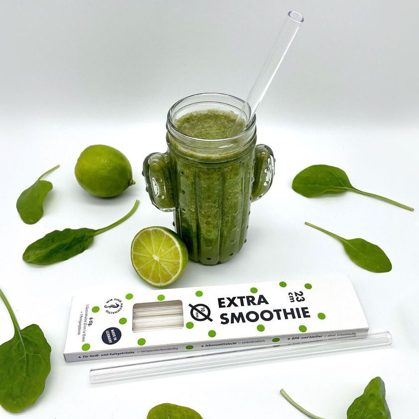 Miniaturbild: Smoothie Glas Strohhalm - 6er Set - extra dick