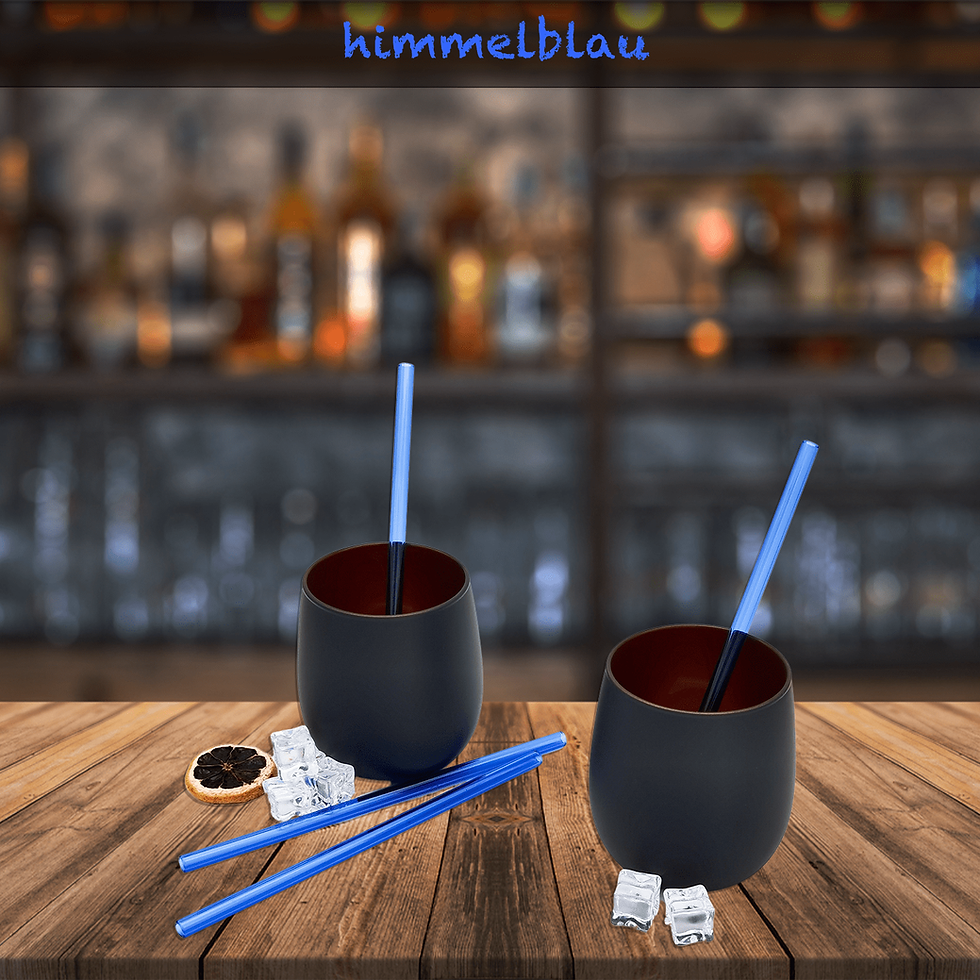 Miniaturbild: Glas Strohhalme blau